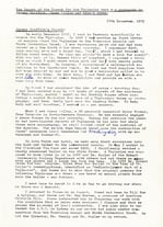 The Report of the Search for the Thylacine that was conducted by Jeremy Griffith, James Malley and Robert Brown, 17th December, 1972.