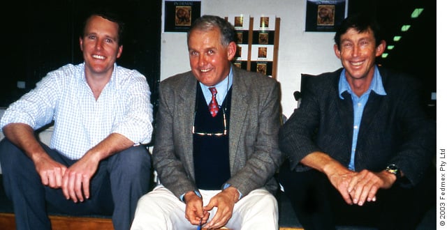 Speakers at the ASID launch in 2003 — Sam Belfield, Jeremy Griffith & Tim Macartney-Snape