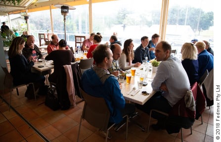 WTM study group - social gathering in restaurant