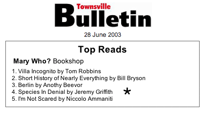 Bestseller-List The Townsville Bulletin