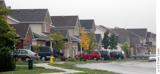 Suburban homes in Ottawa, Ontario, Canada, 2007