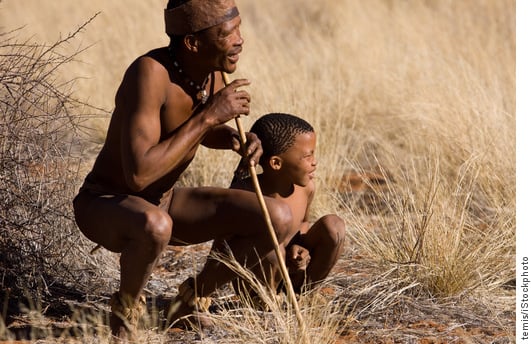 Bushman man and boy