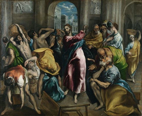 ‘Christ Driving the Traders from the Temple’ by El Greco, c. 1600