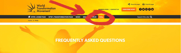 FAQs in navigation bar of www.HumanCondition.com