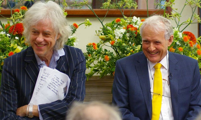 Jeremy with Sir Bob Geldof at the Royal Geographical Society