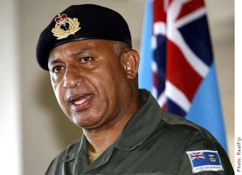 Commodore Frank Bainimarama, leader of a military coup d’état in FIji, 2006.