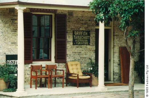 Shopfront of the Griffith Tablecraft showroom in Surry Hills, Sydney