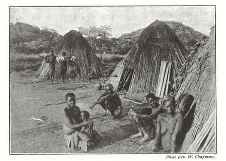 Traditional village huts of the Ila people, Zambia