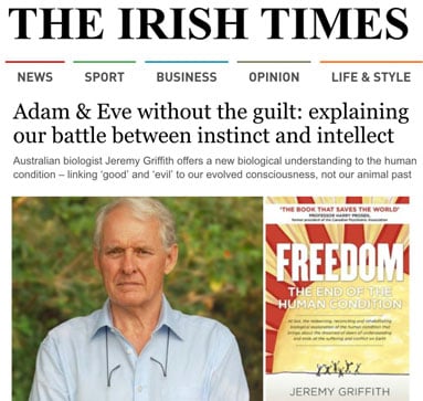 Irish Times - Adam and Eve article by Jeremy Griffith