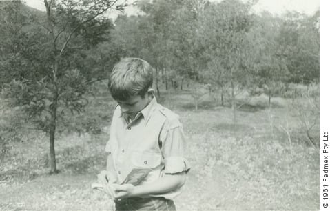 Jeremy Griffith recording bird sightings as a student at Timbertop school