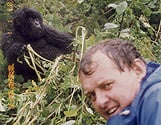 Jeremy with the Susa Mountain Gorilla study group in Rwanda.
