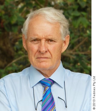 Portrait photograph of Jeremy Griffith, in 2013 aged 67, at the time of writing ‘FREEDOM’