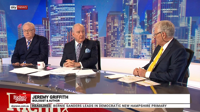 Jeremy Griffith on the ‘Richo & Jones’ Sky News TV program 12 Feb 2020