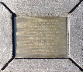 The plaque beside Jill Griffith’s memorial tree.