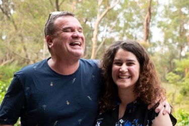 Joseph with World Transformation Ballarat Centre founder Angela laughing
