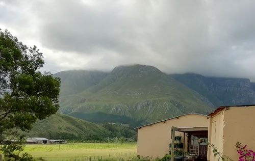 Langeberg Mountains behind the Mulders property in the Hermitage Valley in Swellendam