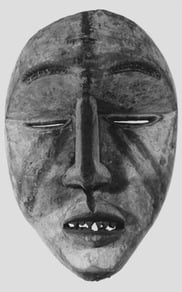 Wooden Woyo mask. Royal Museum for Central Africa, Belgium. Acquired: 1919; Collected: Bas-Congo, Congo