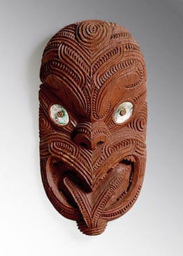 Maori Koruru (gable mask), New Zealand, c.1880. Peabody Essex Museum, Gift of the Dominion Museum, Wellington, NZ, 1956