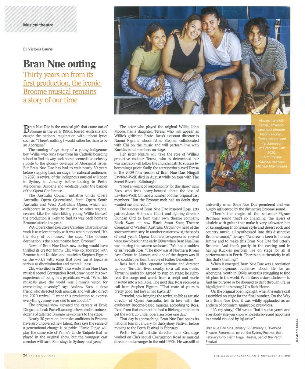 Bran Nue Dae - Weekend Australian article
