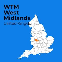 Map locating the World Transformation Movement West Midlands
