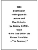 Front cover of submission to Nature by Jeremy Griffith