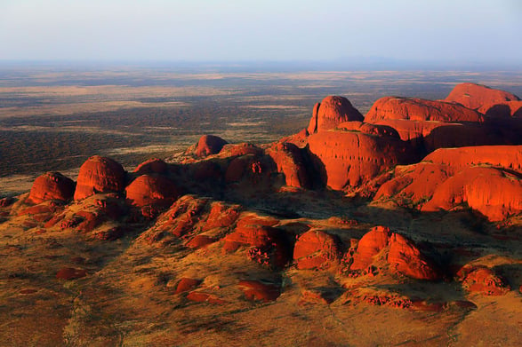 The red cliffs of the Olgas in central Australia