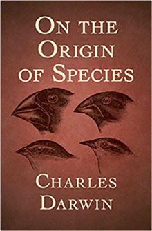 Origin of species by Darwin book cover