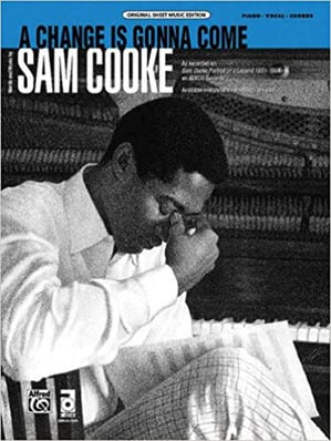 Sam Cooke sitting at the piano with his head in hands on his 1964 ‘A Change Is Gonna Come’ album cover