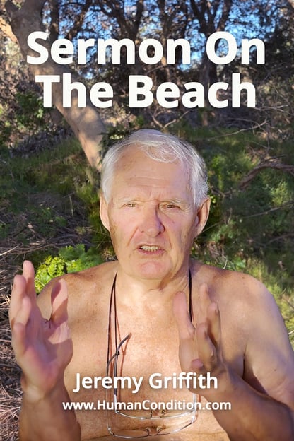 ‘Sermon On The Beach’ book cover (front) by Jeremy Griffith