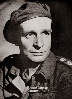 Portrait of Sir Laurens van der Post in army uniform