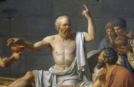 Detail from The Death of Socrates by Jacques-Louis David