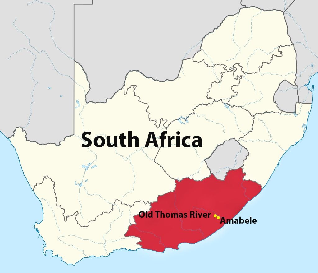 Map of Eastern Cape South Africa