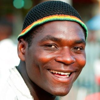 Ugandan man smiling
