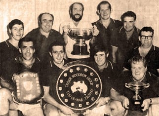Tug-of-war Trophy photograph including Vic Bianchetti