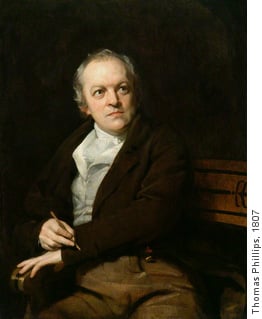 Portait of William Blake by Thomas Phillips, oil on canvas, 1807