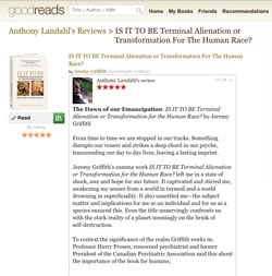 Book Review of IS IT TO BE by Jeremy Griffith on Goodreads
