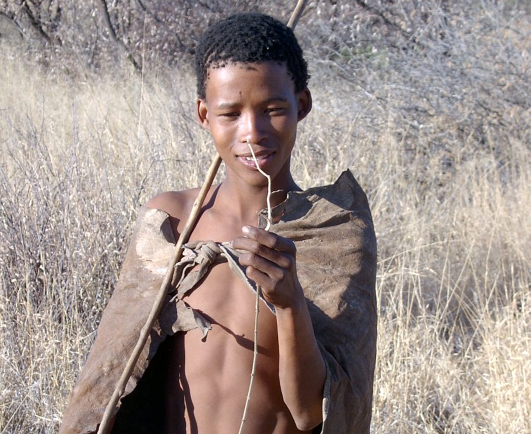 A young Bushman boy