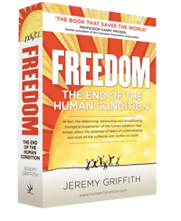 FREEDOM book cover - publication by Jeremy Griffith freely available from the World Transformation Movement