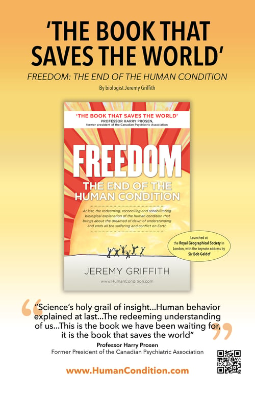 Promotional poster for ‘FREEDOM:The End Of The Human Condition’
