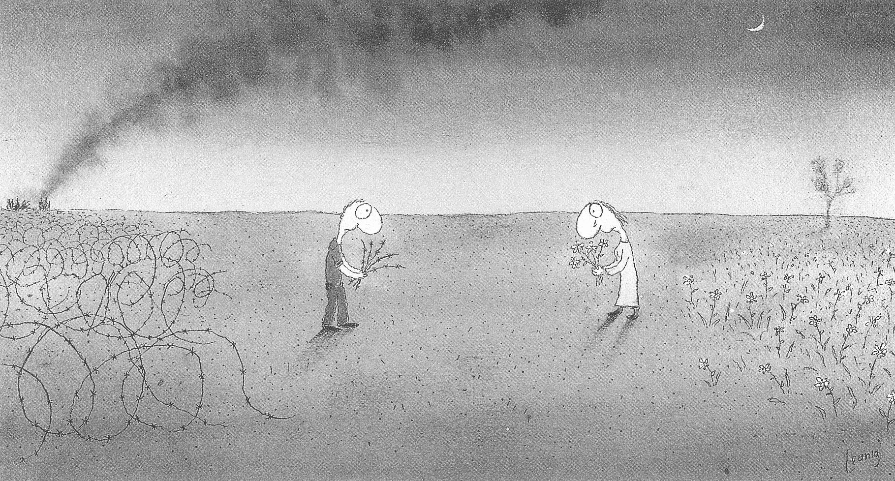 Cartoon titled Men and Women, War and Peace, by Michael Leunig