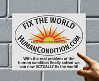 ‘Fix The World’ Sign on a brick wall