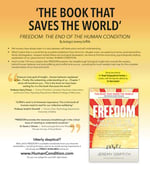 Newspaper ad for ‘FREEDOM:The End Of The Human Condition’