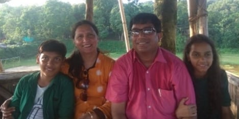 Chanchal with her family